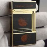 AAA Copy S.T. Dupont Ligne 2 Atelier Yellow Gold And Black Lacquer Finish Lighter